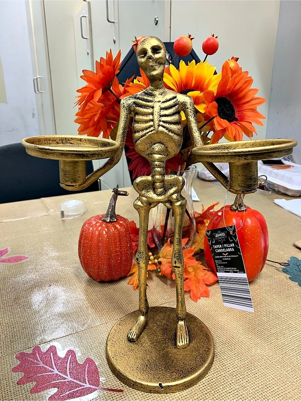 The Halloween Collection Taper / Pillar Candelabra Skeleton Halloween Candelabra